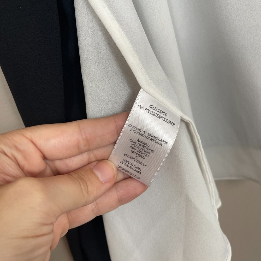 Sam Edelman Black & White Double Layer Sleeveless Top - Picture 12 of 12